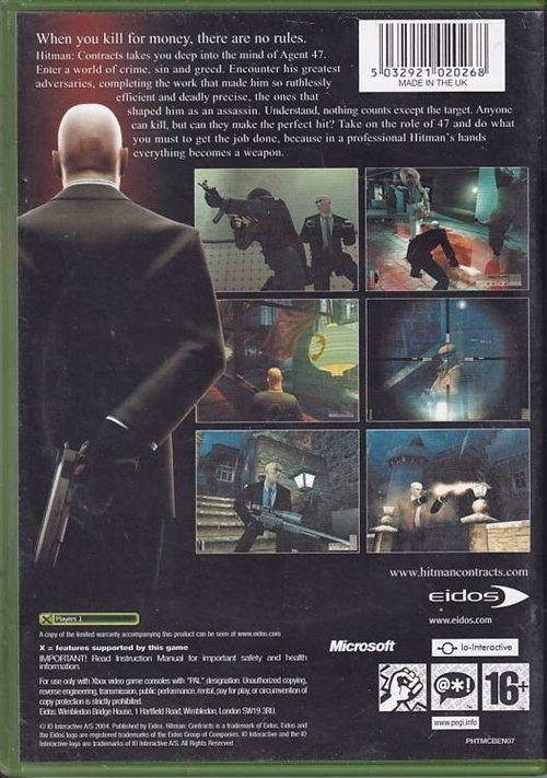 Hitman Contracts - XBOX (B Grade) (Genbrug)